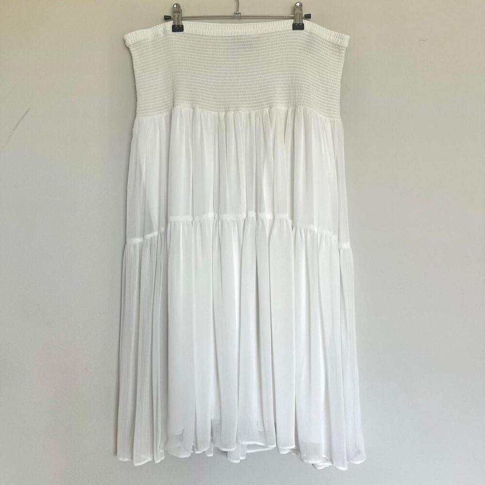 Vintage White Flowy Skirt